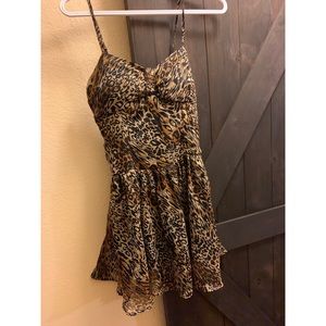 Animal print mini dress